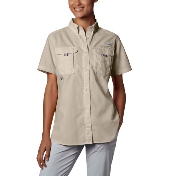 Columbia Overhemd Dames, PFG Bahama Short Sleeve Khaki, 42ALYCEVP